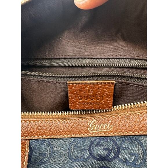 Vintage Gucci GG pattern Abby Boston Bag Denim*Awesome design! Snag HER! - Picture 10 of 15